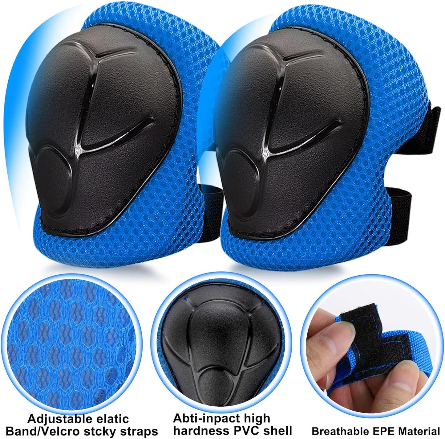 Skiennix Knee Pads Set for Kids - Protective Gear for Ages 3-10 with Elbow Pads & Wrist Guards | Ideal for Skating, Cycling, and Scooter Riding