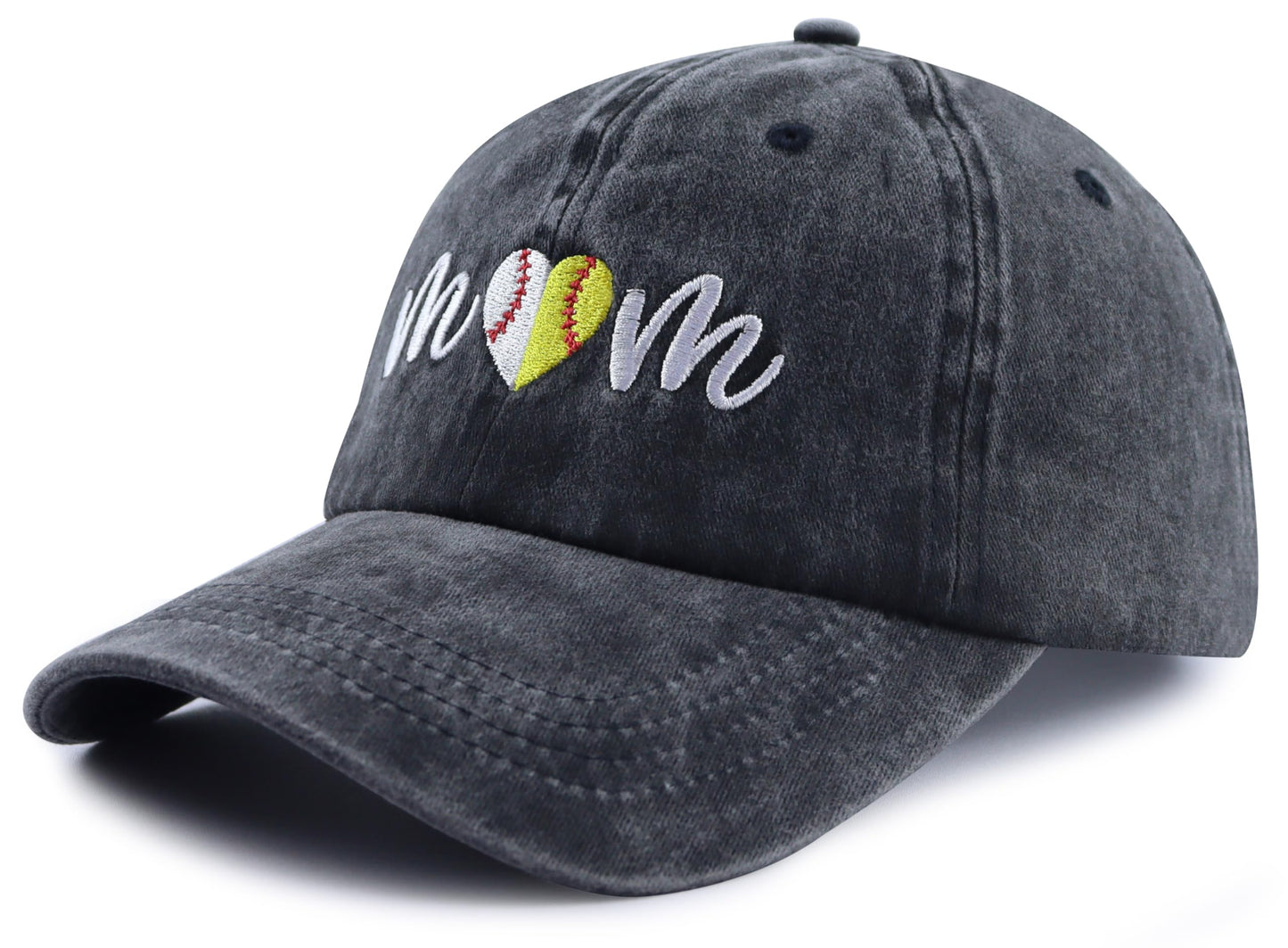 Softball Gifts for Women, Softball Mom Hat, Baseball Mom Accessories Baseball Cap, Christmas Mothers Day Birthday Gifts for New Mama Grandma Wife Aunt Black