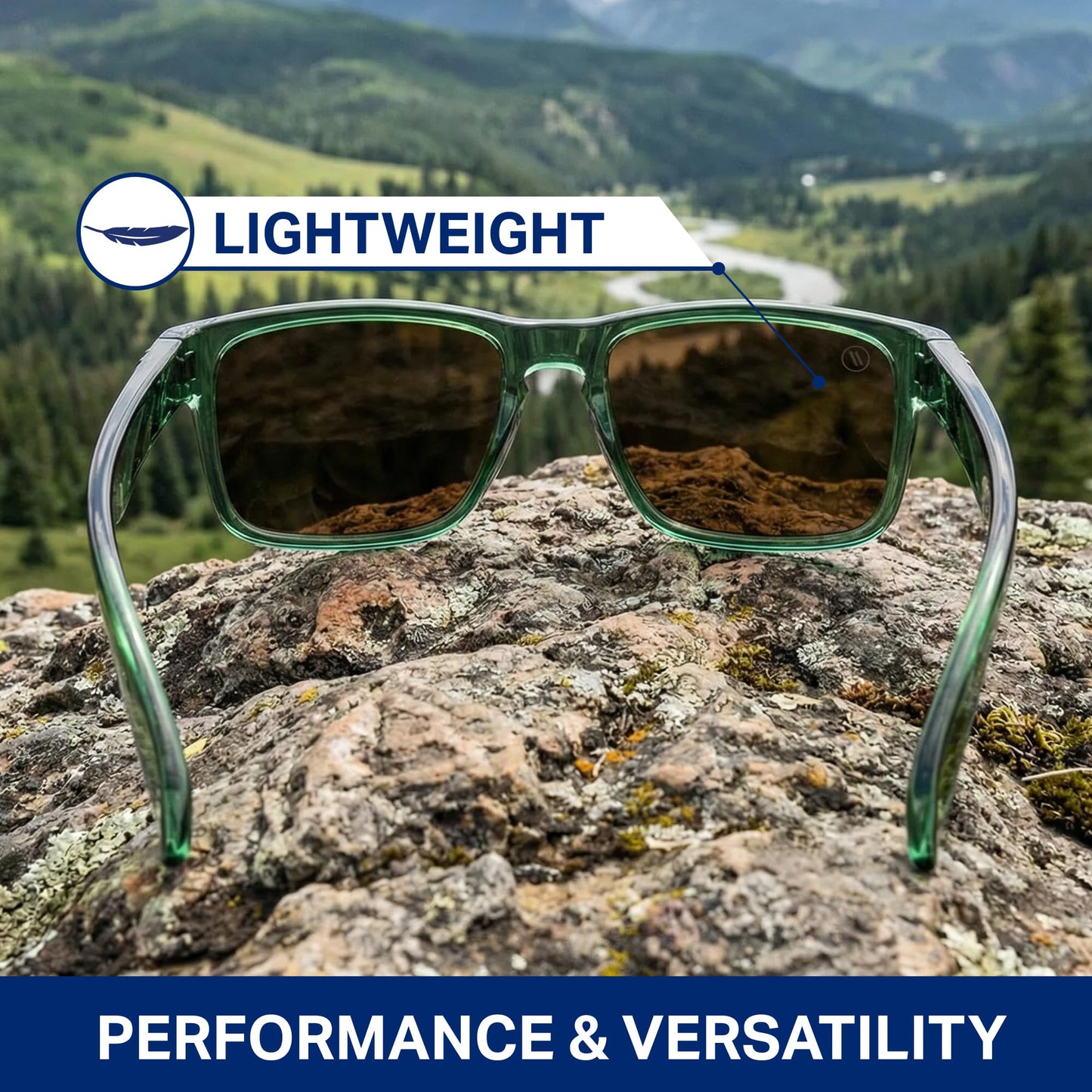 Blenders Eyewear Canyon – Polarized Sunglasses – Active Style, Durable Frame – 100% UV Protection – For Men – Pine