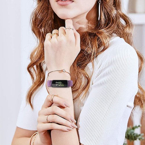 5-Pack Elastic Nylon Bands Compatible with Fitbit Inspire 3/Inspire 2/Inspire HR/Inspire, Breathable Adjustable Replacement Stretchy Nylon Loop Wristband Sport Strap for Women Men, 502