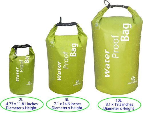 Freegrace Waterproof Dry Bag - Lightweight Dry Sack with Seals | Floats on Water for Kayaking, Camping, Fishing