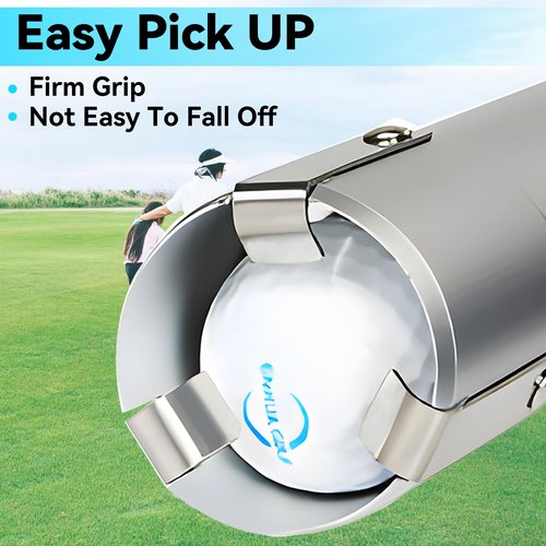 BQKOZFIN Golf Ball Retriever,Aluminium Golf Ball Picker Tube Detachable Shagger Tube Collector,40.5 Inch