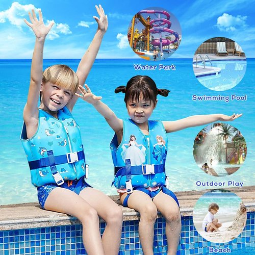 DOOHALO Toddler Swim Vest | Kids Swimming Training Vest for Ages 1-8 | Lightweight & Safe 20-46 lbs