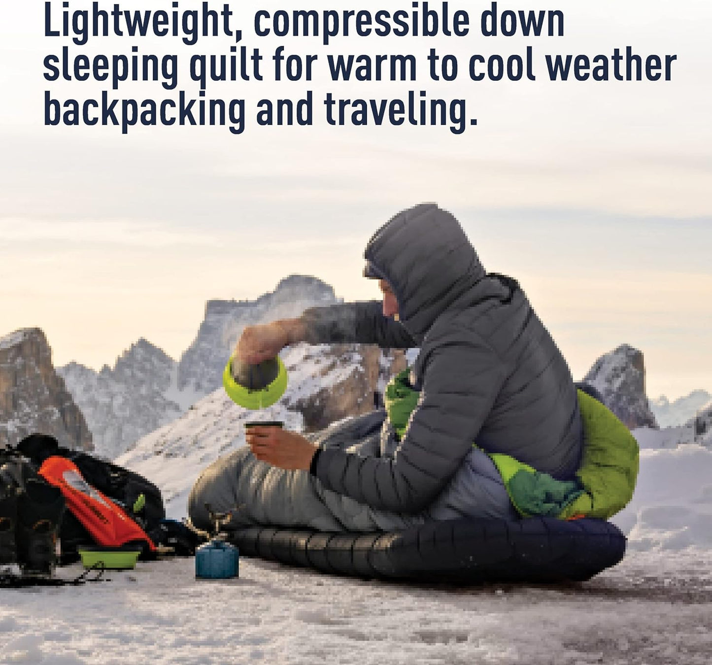 Sea to Summit Cinder Lightweight Down Backpacking Quilt - Compact & Warm | Ideal for Outdoor Adventures