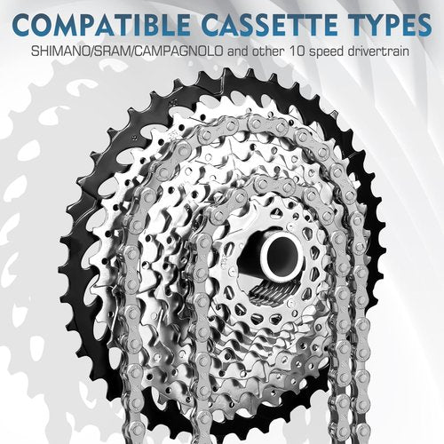 BUCKLOS 6/7/8/9/10/11/12 Speed Bike Chain,Bicycle Chain for Road Bike/E-Bike/Mountain Bike/MTB/Shimano SRAM,Half/Full Hollow Bike Chain Silver/Gold 1/2 x 11/128 Inch 116 Links with Quick Link