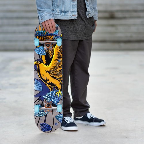 Tony Hawk 31 inch Skateboard, Tony Hawk Signature Series 3, 9-ply Maple Deck Skateboard for Cruising, Carving, Tricks and Downhill, Diamond Hawk
