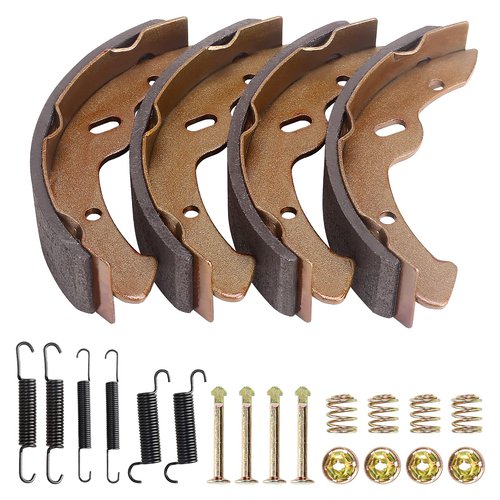 10L0L Golf Cart EZGO Brake Shoes Pads & Brake Spring Kit Assembly Fits EZGO TXT Medalist 1997~2008, Workhorse 1996~2012, Yamaha G14-G20, Replace OEM 27943G01 27944G01 70795G01 JN6-F5331-01-00