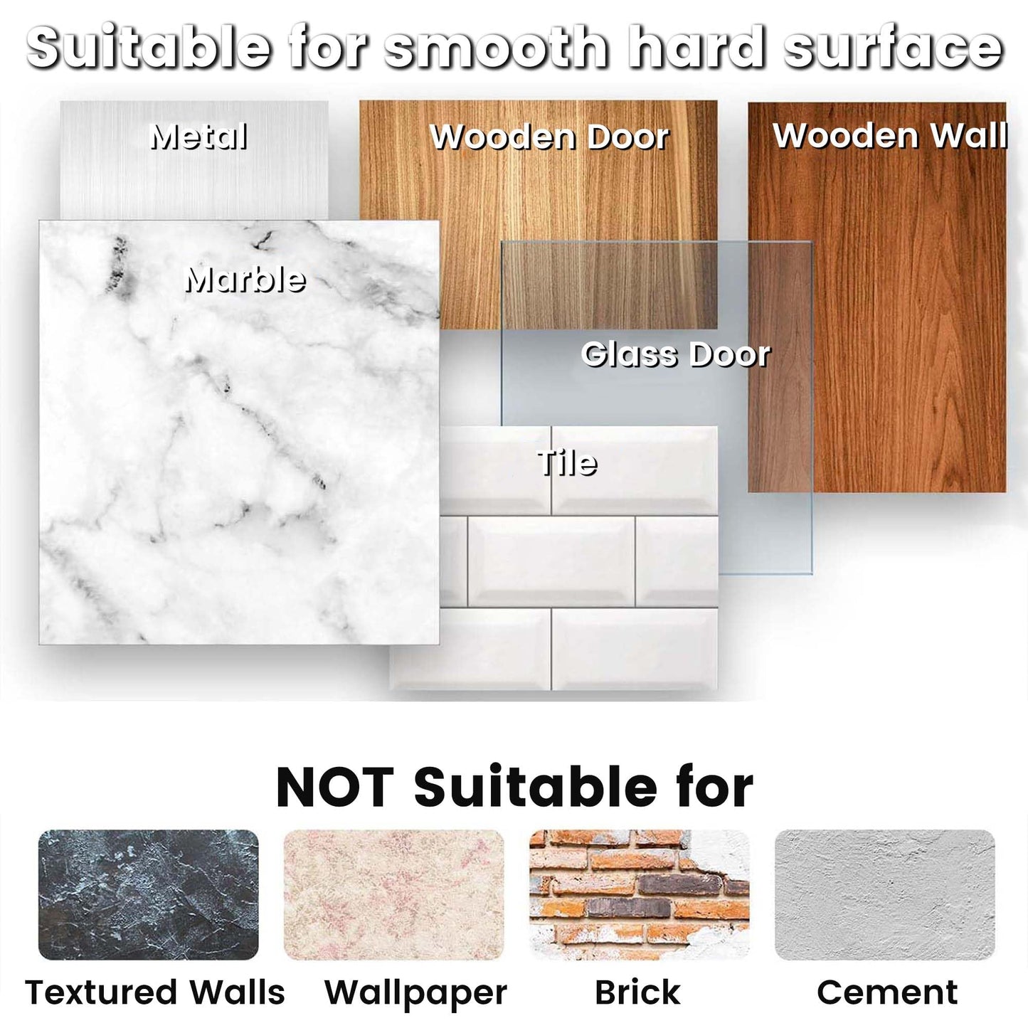 ROCKYGFI Broom Holder Wall Mount Self Adhesive, Broom and Mop Organizer Wall Hanging, No Drilling Anti-Slip Broom Hook Over Door for Home, Kitchen, Garden, Garage Storage 5-Pack