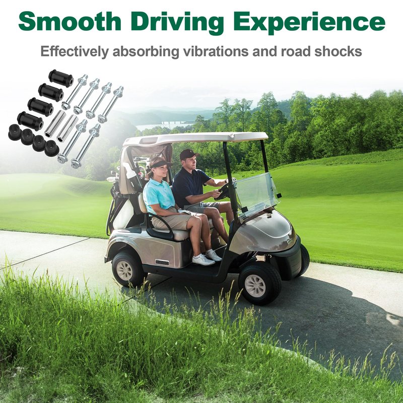 10L0L Golf Cart A Arm Bushing Sleeve Kit for EZGO RXV Gas & Electric 2008-up, Replace OEM 608086 601340 602085 601754 602415 600525