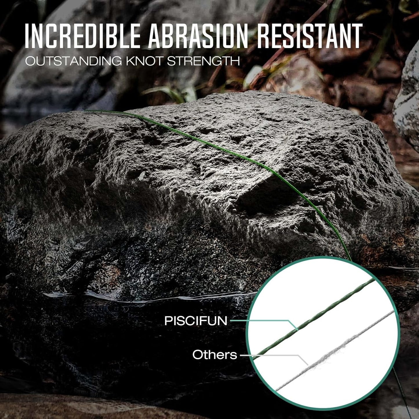 Piscifun Onyx Braided Fishing Line - Super Strong, Abrasion Resistant, Low Memory | 6lb-150lb Options