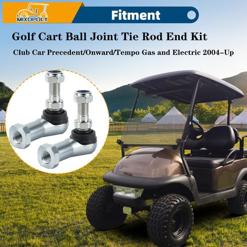 Mixopoly 2 Pack Golf Cart Ball Joint Tie Rod End Kit 102022601 102288301 for Club Car Precedent/Onward/Tempo Gas and Electric 2004-up