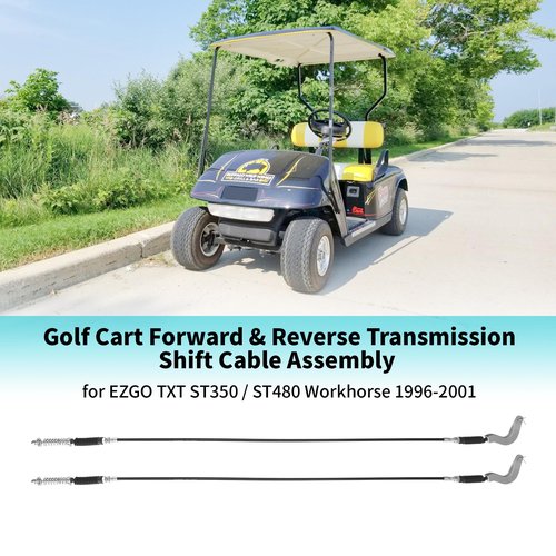 10L0L Forward & Reverse Transmission Shift Cable Assembly for EZGO TXT ST350/ST480 Workhorse 1996-2001 Golf Cart, OEM#72341-G01, Length 50.5"(2 Pack)