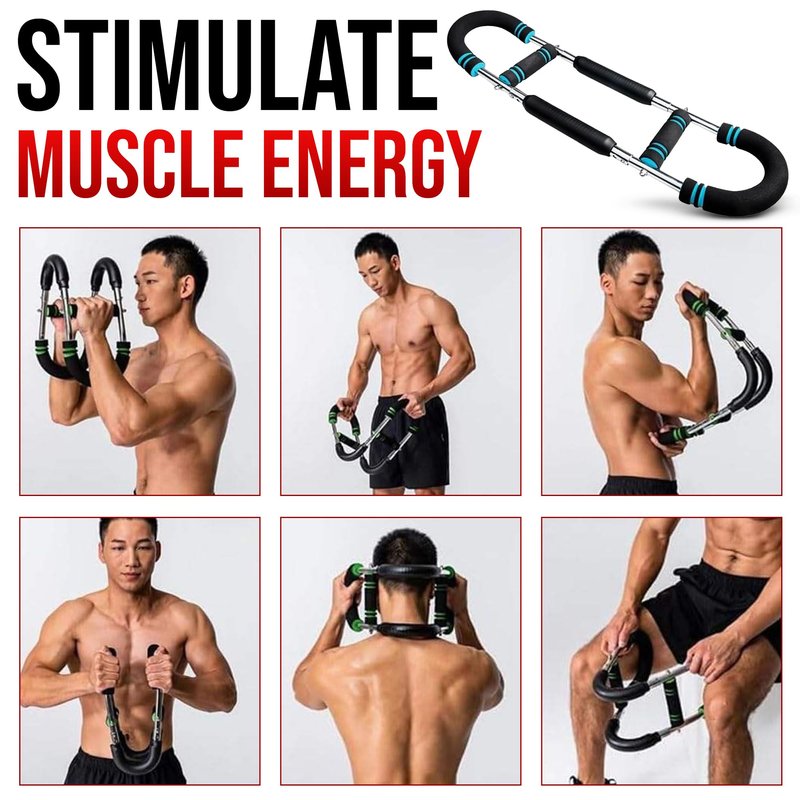 Ultimate Arm Trainer Bundle - Twister Arm Trainer and 5 Pack Grip Strengthener, Adjustable Chest Workout Equipment, Hand Strengthening devices, Twister Arm Trainer, Hand Squeezers for strength