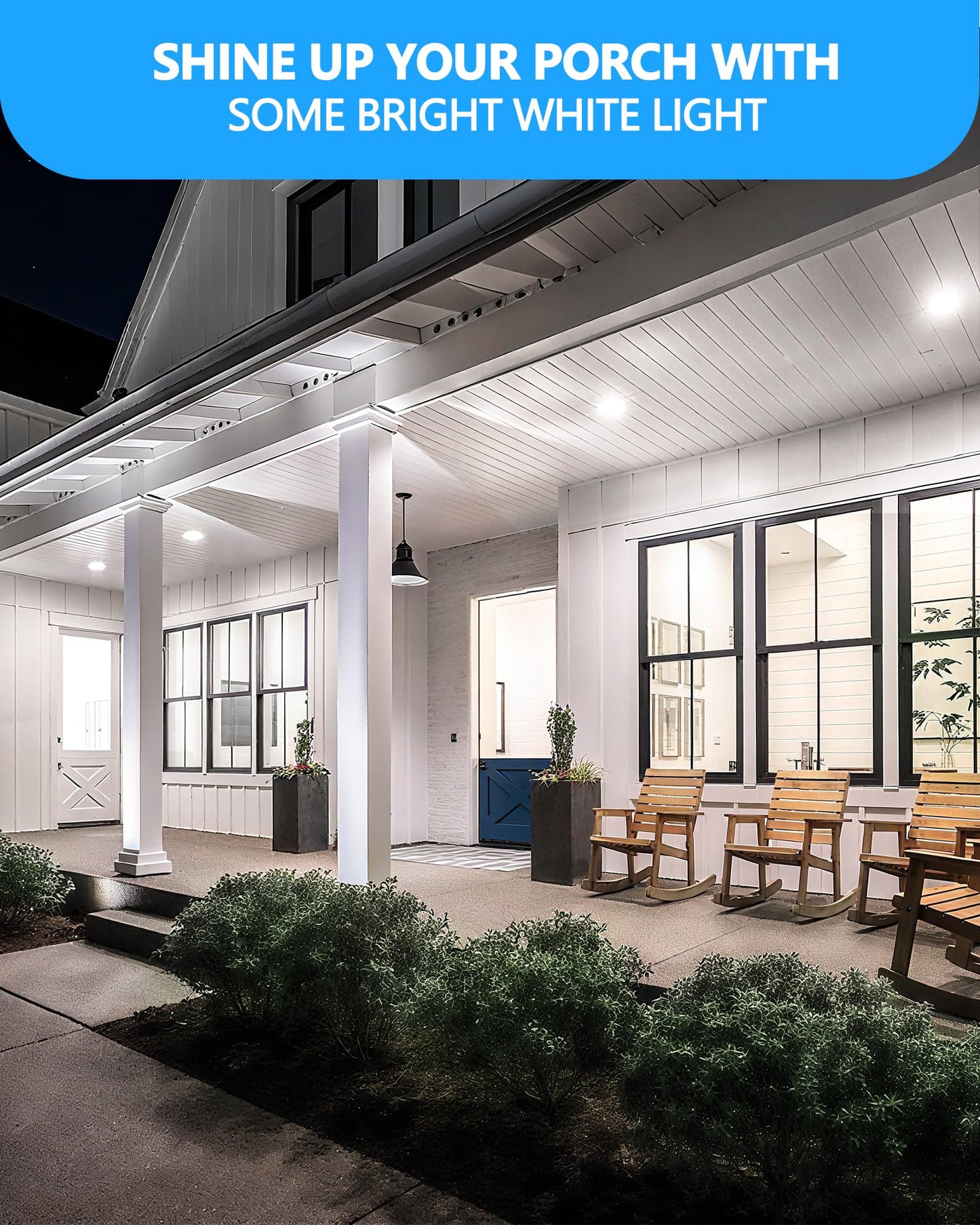 Flaspar PAR20 LED Flood Light Bulb 5000K Daylight White Dimmable Outdoor, 75W Equivalent 8W PAR20 Bulbs, E26 Medium Base, 60° Beam Reflector Flood Lights for Porch Lights, Patio, Garden, 2 Pack