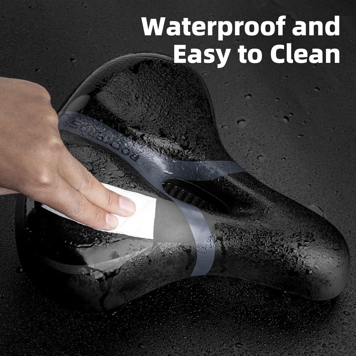 ROCKBROS Comfortable Gel Bike Seat - Breathable Waterproof Padded Saddle for Cruiser & Mountain Bikes