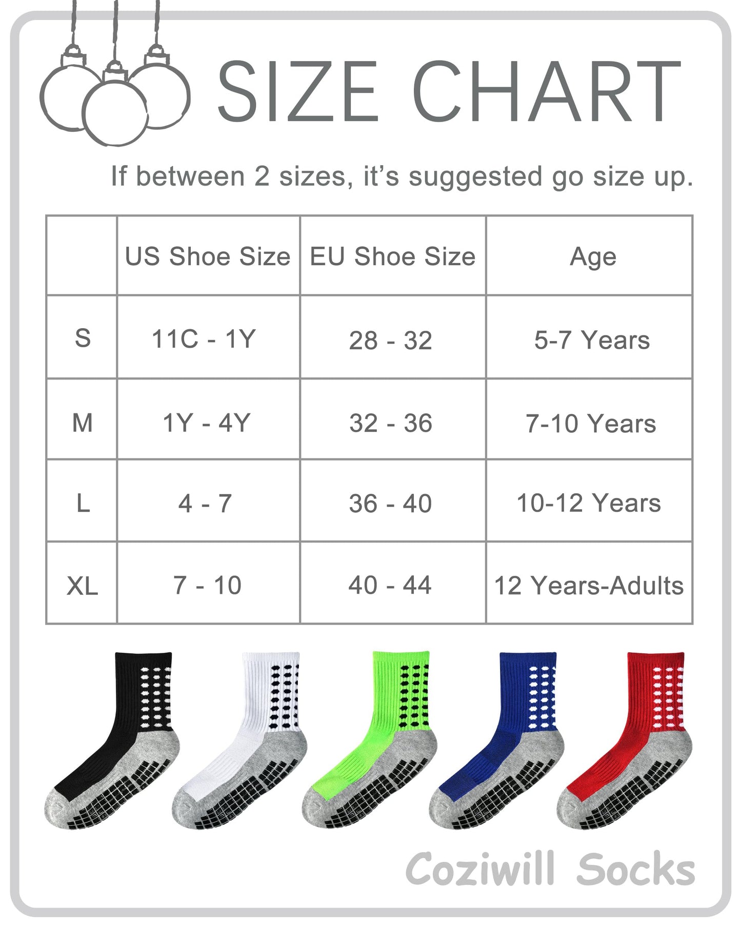 Kids Grip Socks Soccer Boys Football Non Slip Socks Girls Cushioned Running Athletic Crew Grip Sock 10-12 Years Kids Youth 6 Pairs(3Black+3White, L)