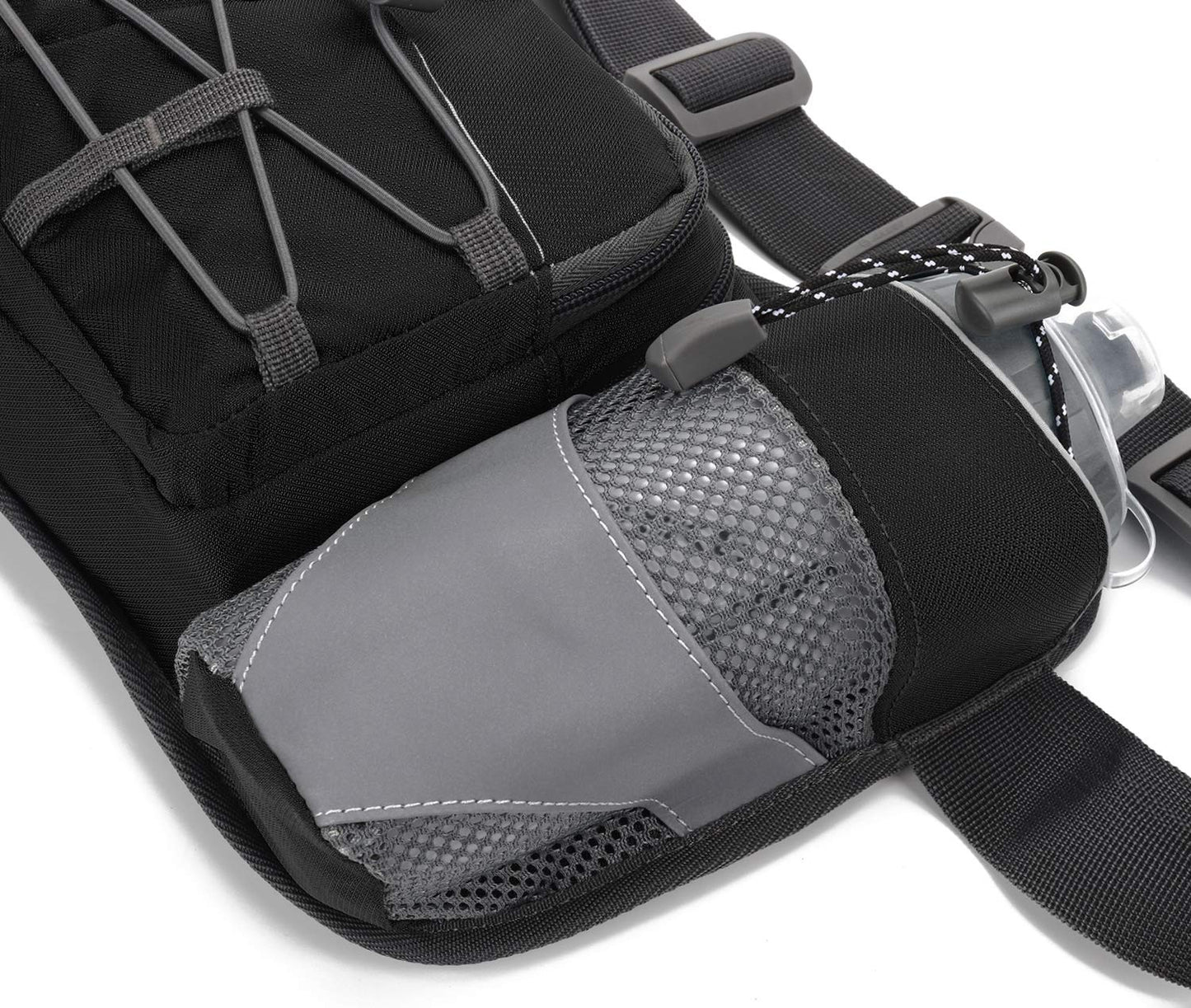 YUOTO Outdoor Fanny Pack with Water Bottle Holder for Walking Hiking Hydration belt Waist Bag - Water Bottle is Not Included
