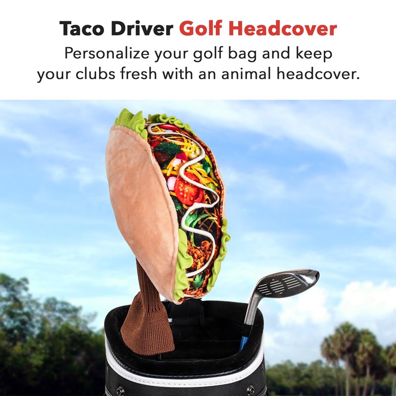 Daphne's Headcovers Taco Driver Headcover | Premium Driver Headcovers | Funny Golf Club Covers | Stylish Protection for Your Clubs | Men's Golf Gear | Driver Headcover for Men and Women