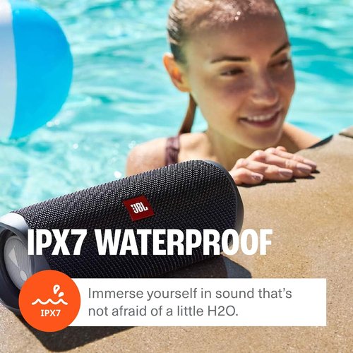 JBL Flip 5 - Waterproof Portable Bluetooth Speaker | Compact Black Design for On-the-Go Sound