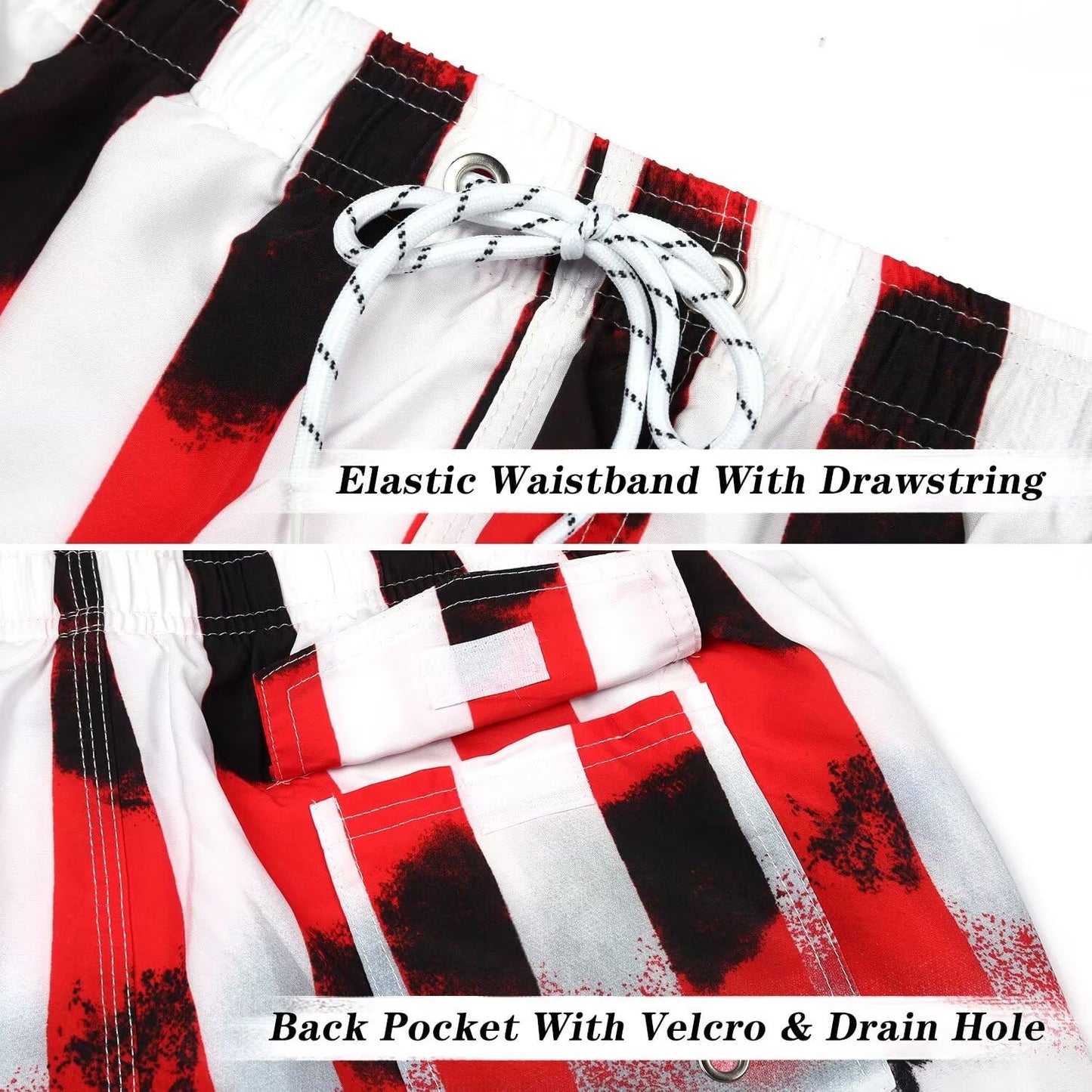 ELETOP Men's Swim Trunks Quick Dry Bathing Suit Swimming Board Shorts Mesh Lining Beach Swimwear American Flag XL