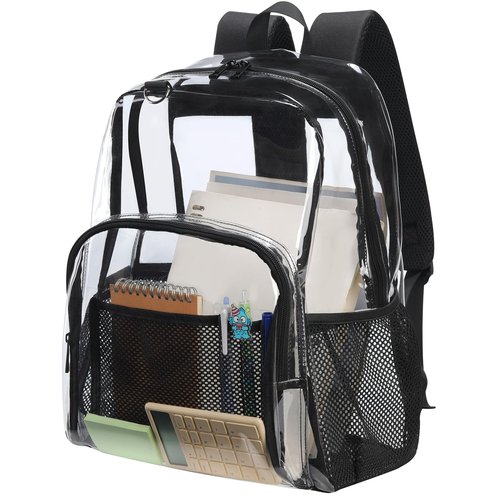 BORMELUN Clear Backpack Transparent Bookbag See-Through Stadium Concert approved Men Women 2pack