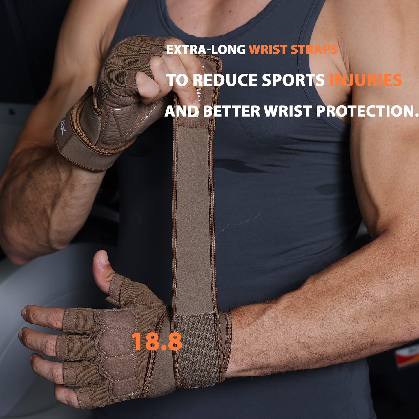 LiMMAX Padded Weight Lifting Gloves for Men Women - Full Palm Protection & Silicone Grip, Built-in Wrist Wrap Support for Cross Training Gym Workouts