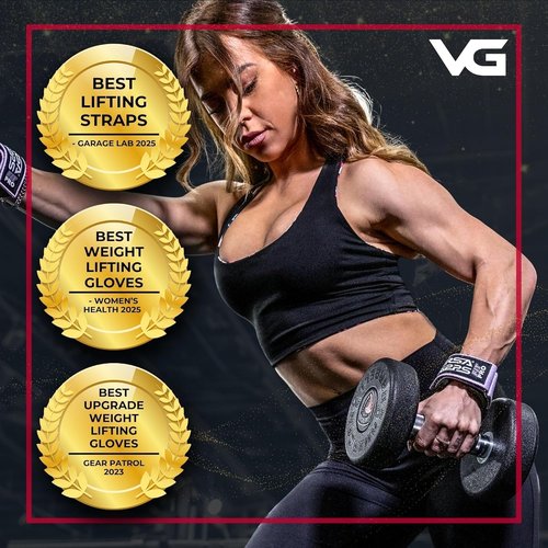 Versa Gripps Pro, Made in USA, Wrist Straps for Weightlifting Alternative, Best Training Accessory, XS, Purple
