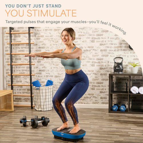 Lifepro Vibration Plate - Whole-Body Vibration Machine for Lymphatic Drainage | Remote Control & EMS