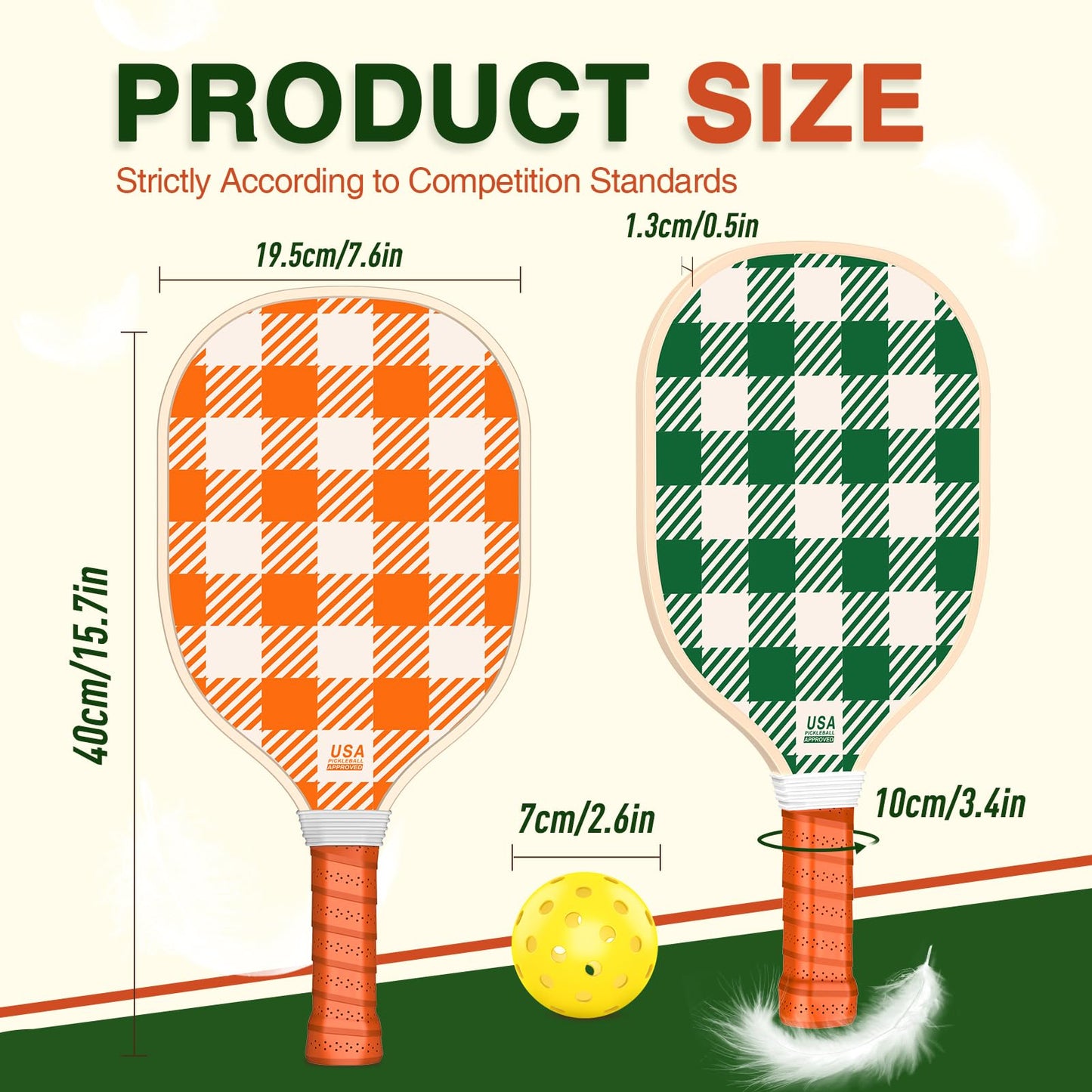 Sprypals Pink Pickleball Paddles, USAPA Approved Pickleball Set of 4 with 4 Pickleball Balls & 1 Carry Bag Premium Wooden Cute Pickle Ball Paddles Rackets Ergonomic Cushion Grip Gifts for Women Youth
