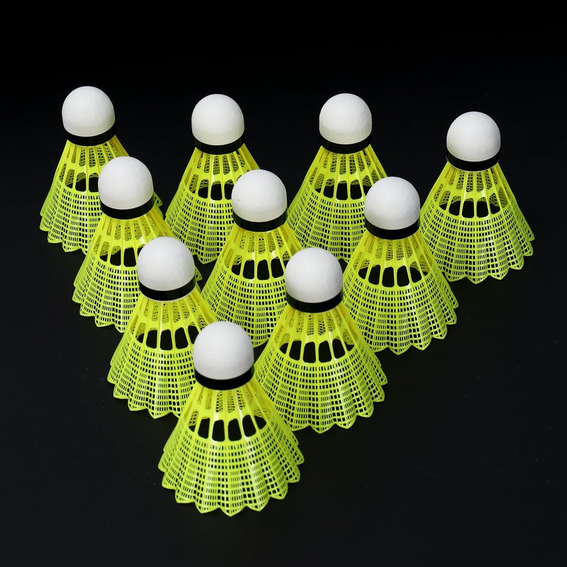 kunli Badminton Birdies 12 PCS, Nylon Badminton Shuttlecocks with Stability Durability for Baseball Batting Practice Training, Medium Or High Speed Birdie Balls (Fast (Suitable for ＜13℃))