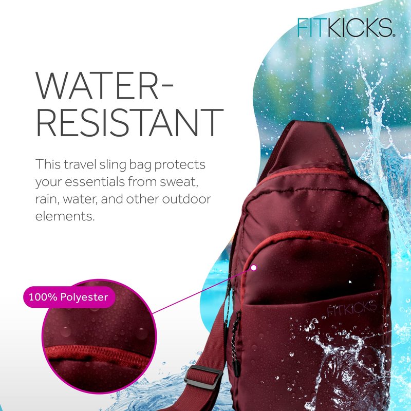 FITKICKS Hideaway Packable Sling Bag, Cross-body Bag for Men and Women, Black