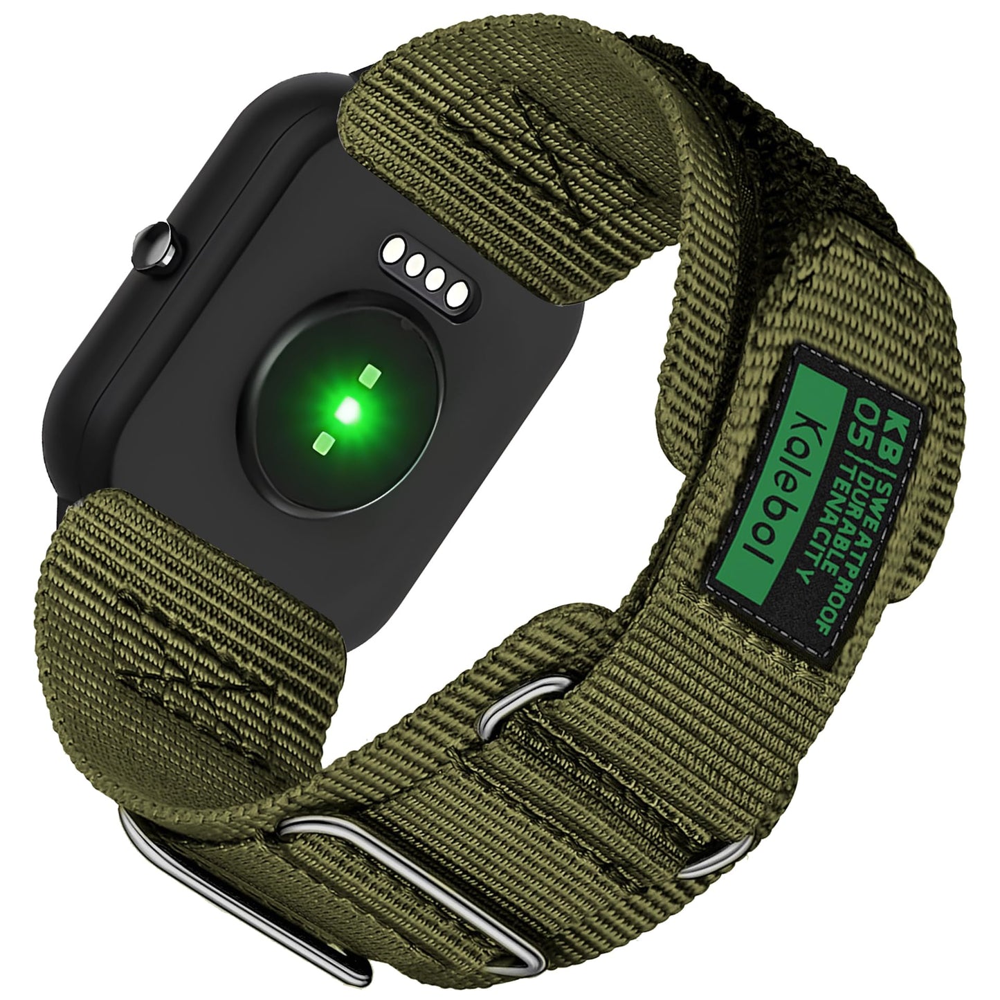 LYSANDRA 22mm watch Band Compatible with YMZ Smart Watch, Nylon Sports Strap with Woven Design Compatible for YMZ TGW01 Smartwatch (Army Green)