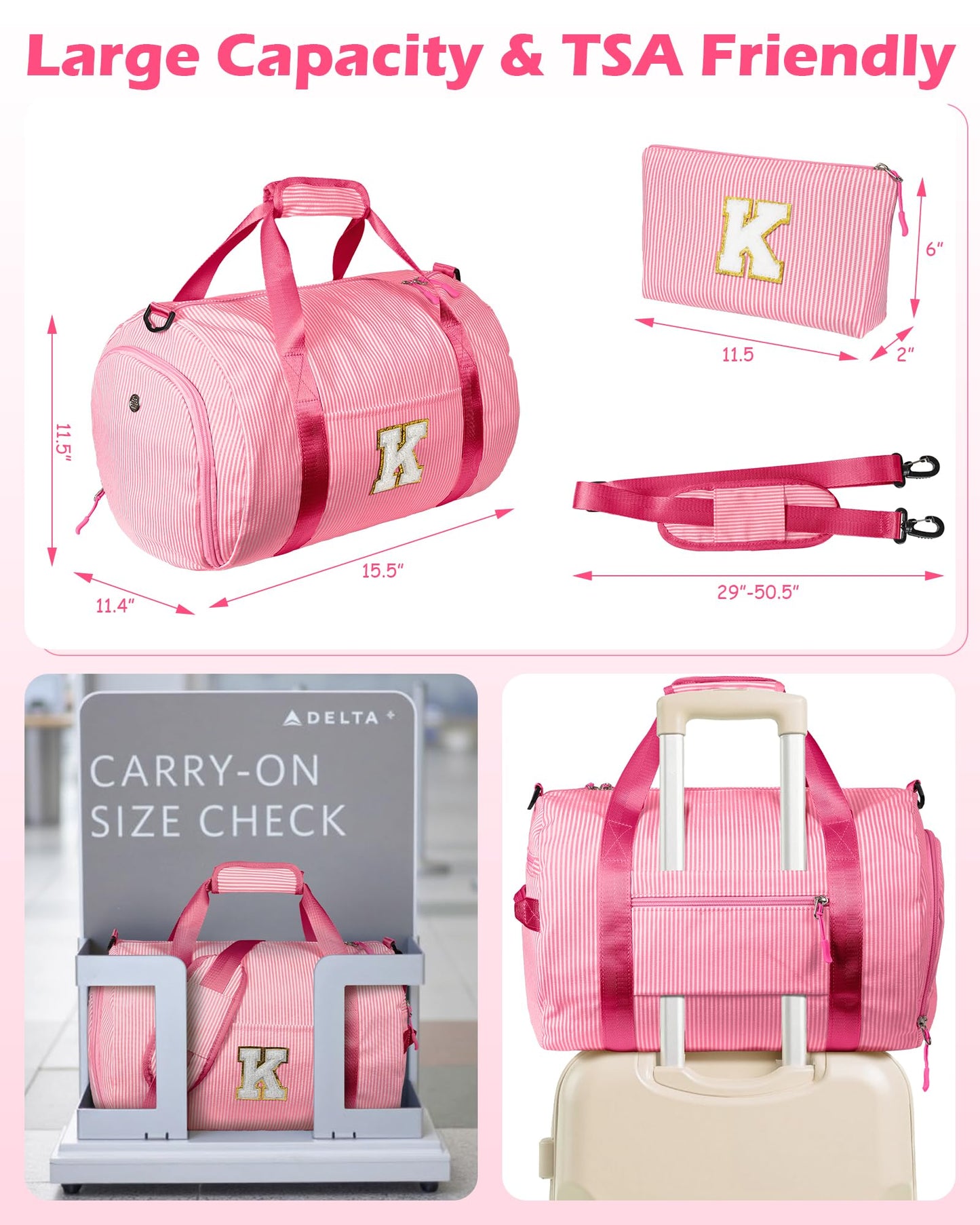 Vogewood Gift for 5 6 7 8 9 Year Old Girl, Girls Travel Duffle Bag Kids