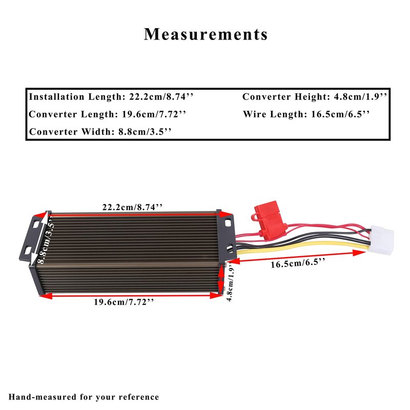 Pro Chaser DC-DC 72V 60V 48V Volt Voltage to 12V Step Down Voltage Reducer Regulator 360W 30A for Scooters & Bicycles Golf Cart (30A 360W)