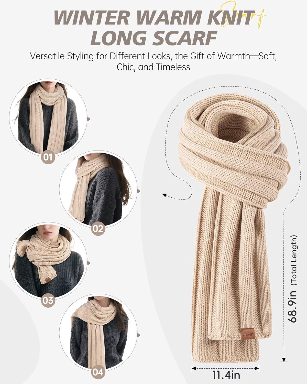 Regine Switzerland Winter Hat, Gloves, Scarf & Earmuffs Set - Fleece Lined, Touchscreen, 4-in-1 Gift
