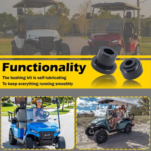 Qagea Replacement A-Arm Bushing Kit for GTW Golf Cart Front A-Arm Lift, Compatible with MadJax MJFX A-Arm Lift (Black)