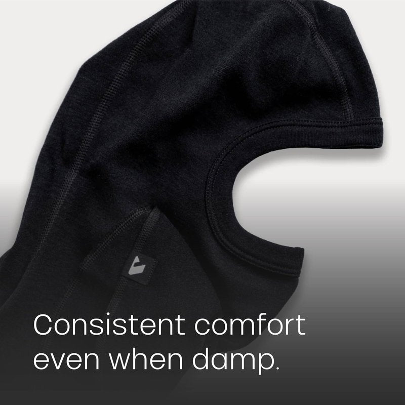 Janus Wool Norse Merino Wool Ski Mask, Balaclava Developed for NATO, Windproof Liner, Black