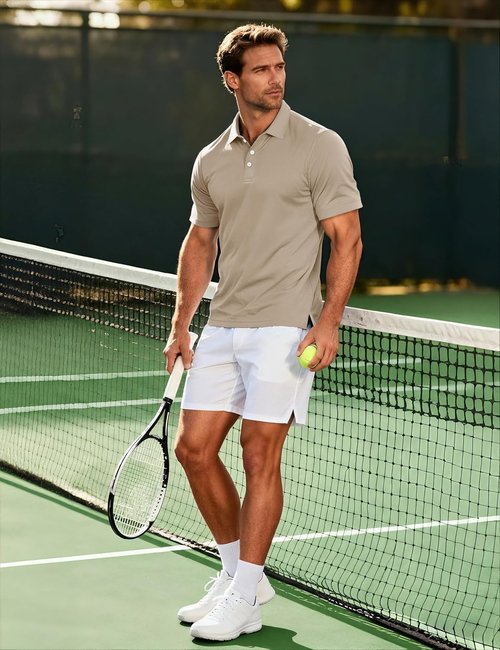 MAGCOMSEN Men's Polo Shirt - Quick Dry Short Sleeve Casual Golf T-Shirt | Outdoor Performance Jersey