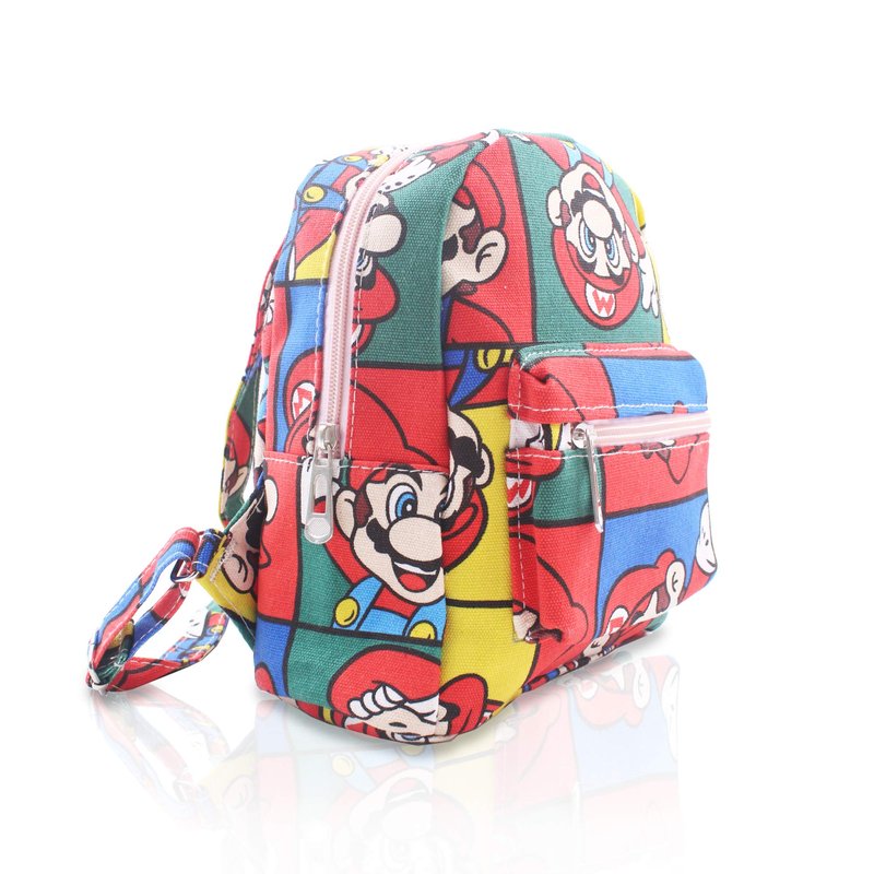 Finex Star Mario Cartoon Small Nylon Bag Multipurpose Causal Daypack for Travel Trip Shopping Tablet iPad Mini up to 8 inches