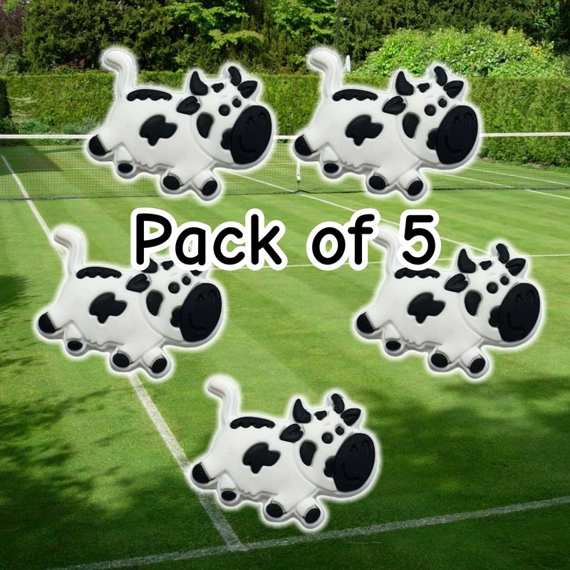 YTRUOYI 5 PCS Tennis Dampener Cow Shape Racket Vibration Dampener Shock Absorber Accessories for Enhanced Comfort and Control