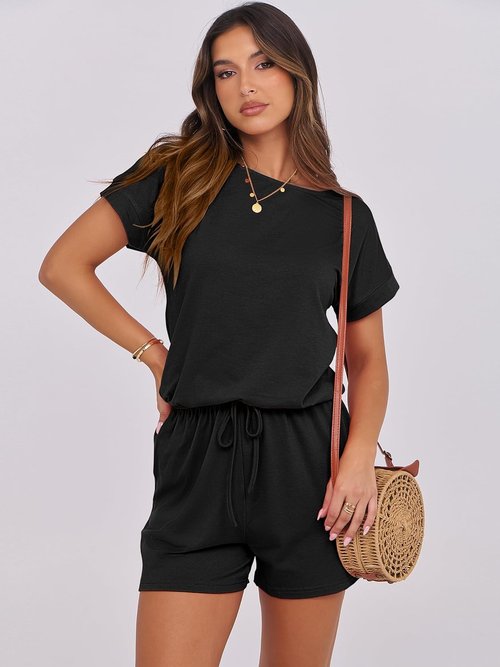 ANRABESS Summer Romper for Women - Casual One-Piece Jumpsuit for Beach Vacation | Stylish Short Pants