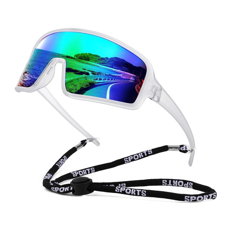 FEISEDY Men Women Cycling Sports Sunglasses Fishing Running Trekking Baseball 80s 90s Shield Sunglasses B2962