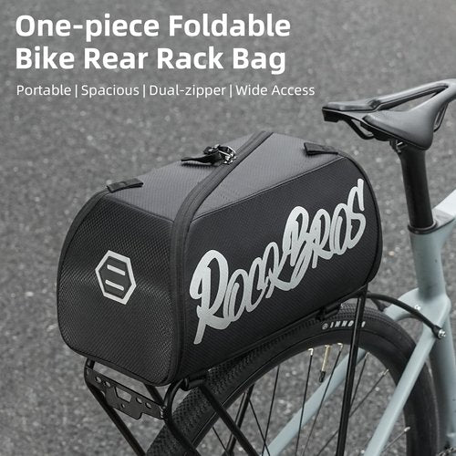 ROCKBROS Bike Bags for Bicycle Rear rack - 12L/15L Bike Ebike Trunk Pannier Saddle Bag with Shoulder Strap for Commuter Travel Outdoor Accessories Gear