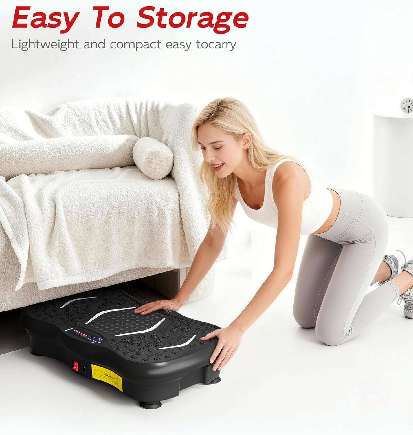 Skiennix Vibration Plate Machine - 180 Speeds for Lymphatic Drainage & Weight Loss | 460LB Capacity, Bluetooth Fitness Platform for Home Workouts