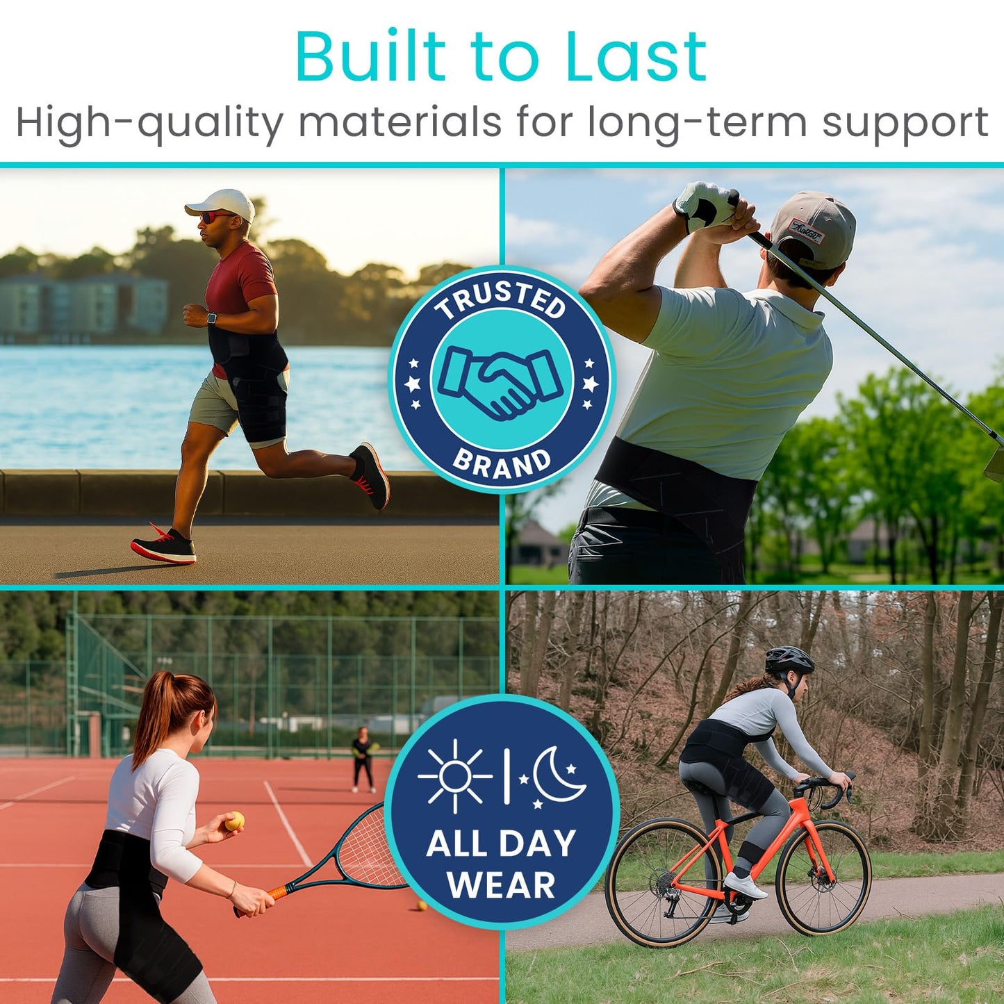 Vive Hip Brace for Sciatica Pain Relief - Groin Support Wrap for Sciatic Nerve Pain, Hip Flexor Strain, Thigh & Harmstring Pull, Arthritis - Adjustable & Comfortable Stabilizer for Muscle Recovery (Right)