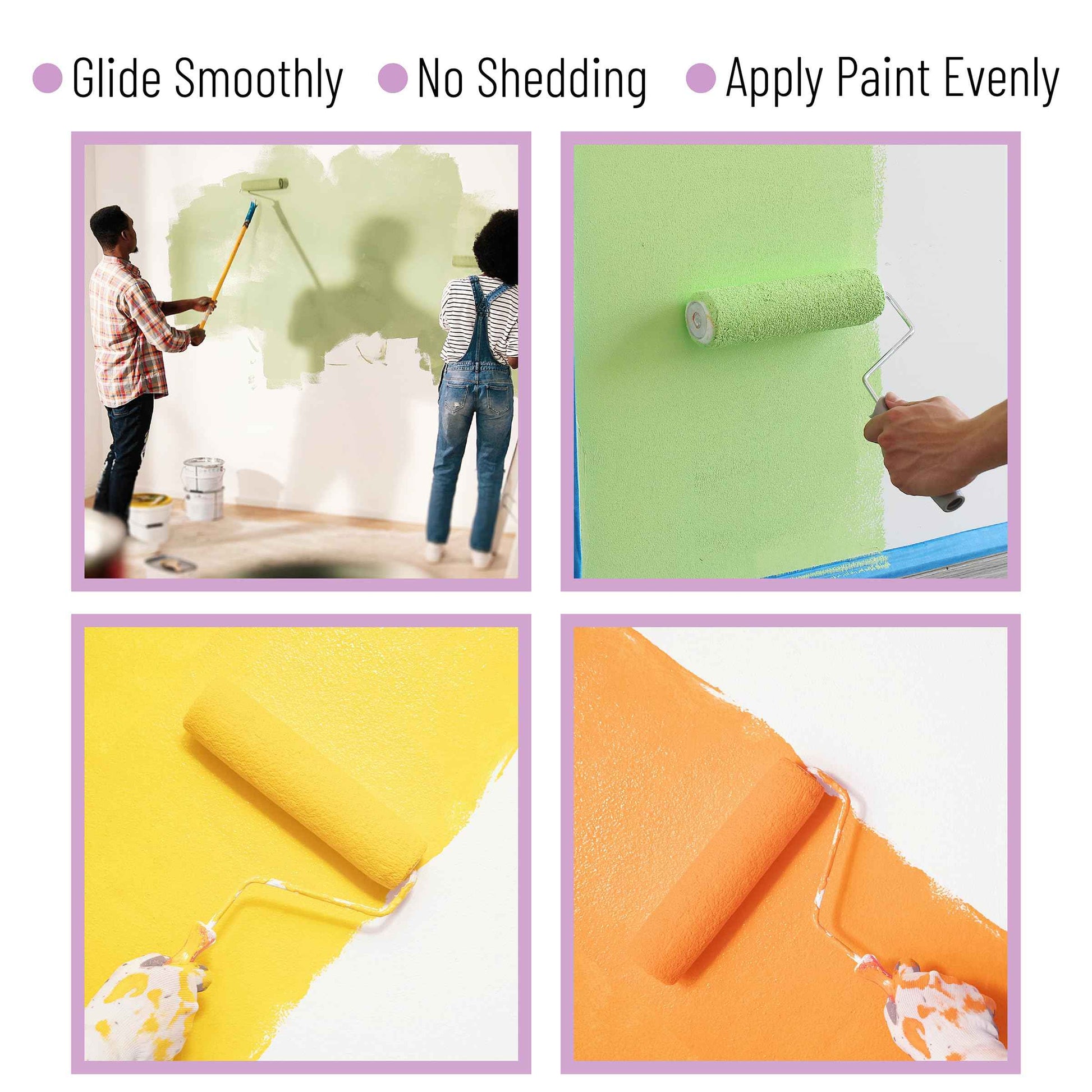 Bates- Paint Roller Covers, 9", Pack of 10, Covers for Paint Rollers 9 Inch, 9 Inch Paint Roller Covers, Paint Roller Cover, Paint Roller Covers 9 Inch, Large Paint Roller Covers