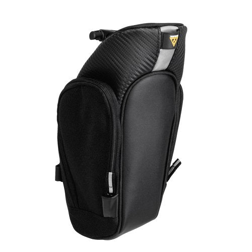 Topeak MondoPack Saddle Bag with QuickClick F25 Mount – Compact Under-Seat Storage for Small Frames, Dual Side Access, 1200D Polyester, Reflective Safety Features for Road, Gravel & MTB