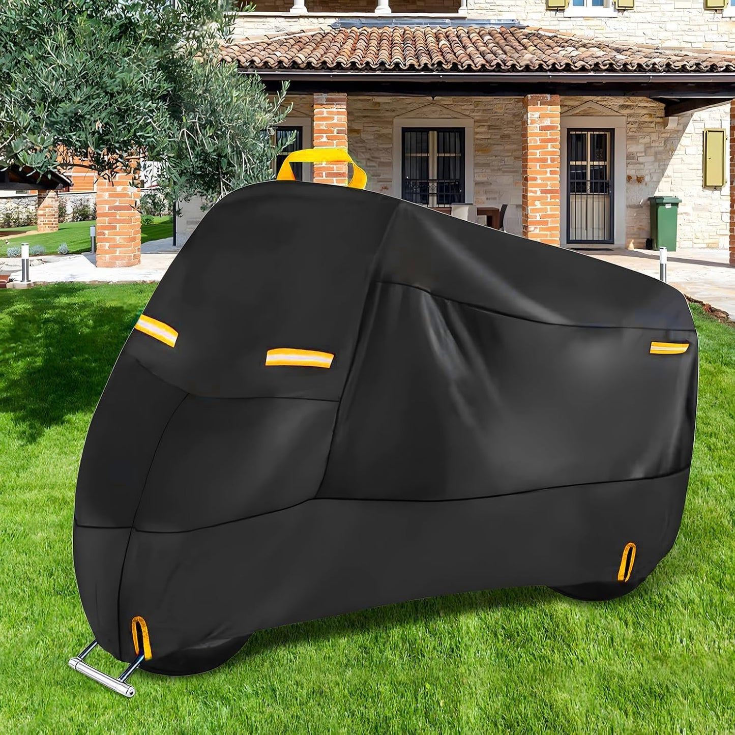 Skiennix Bike Cover - Waterproof Outdoor Protection for 1-2 Bikes | Heavy Duty 420D Ripstop Material