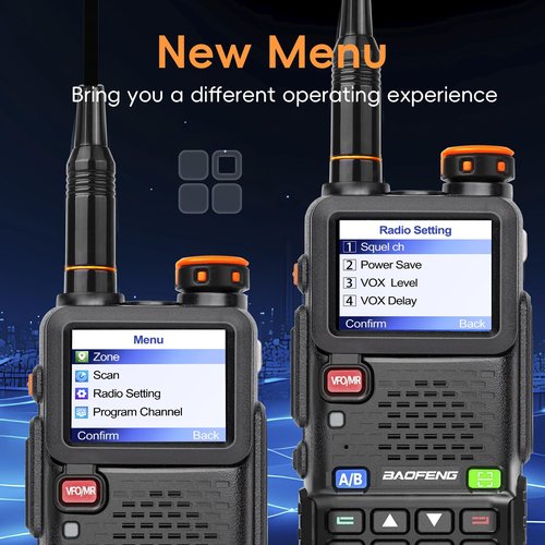 Ham Radio BAOFENG Radio 5RH PRO GPS APRS 10W High Power(4PCS Batteries, 8 Antennas) Walkie Talkies Long Range, Air Band, NOAA Emergency Weather Alarm for Survival Gear Hunting Camping 2 Pack Full Kit