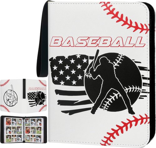 Baseball Card Binder - 900 Pocket Trading Card Holder with Sleeves | Compatible with Topps Cards